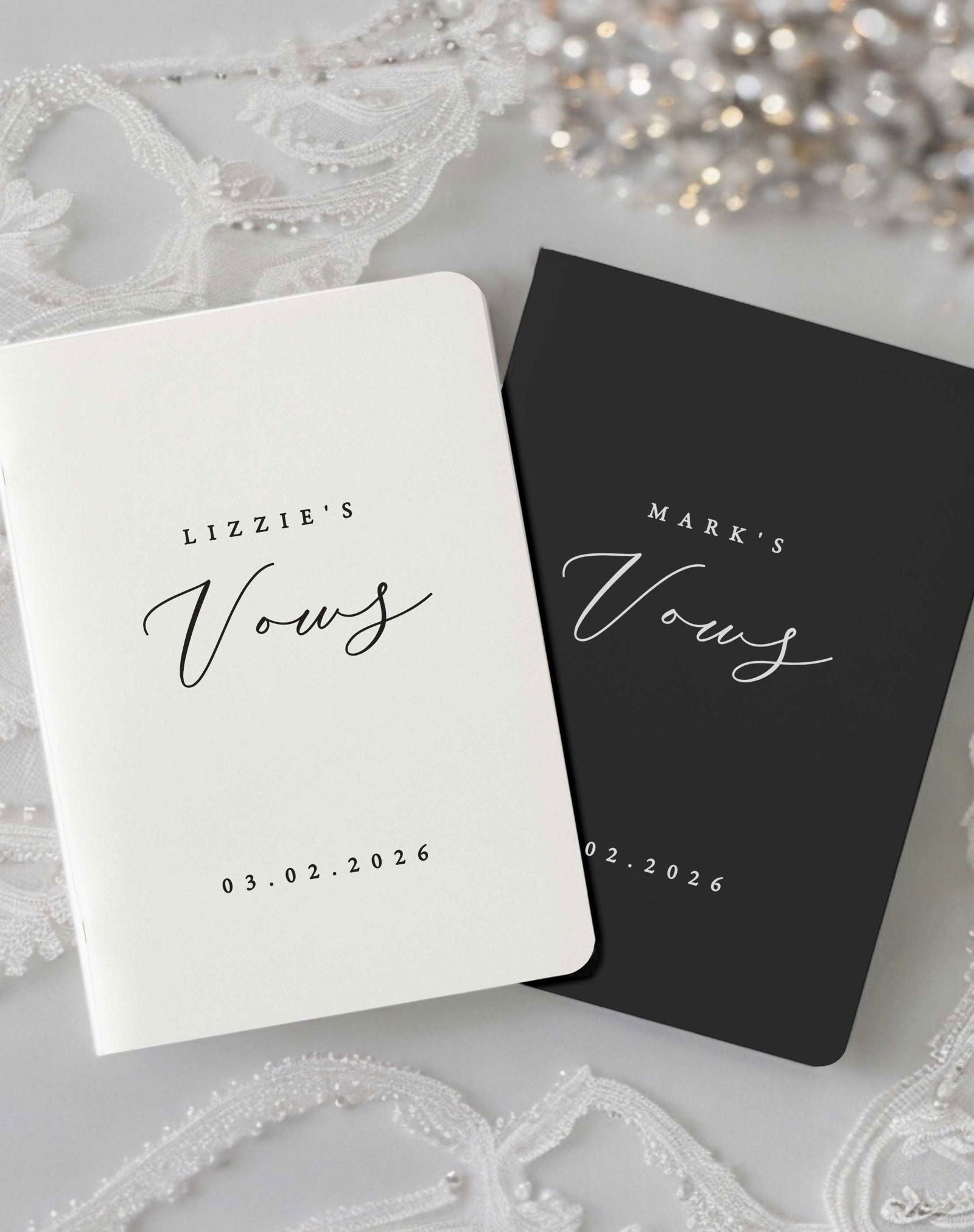 Personalised Vows Books - Ivy and Gold Wedding Stationery