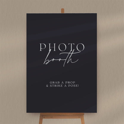 Photo Booth Sign - Ivy and Gold Wedding Stationery
