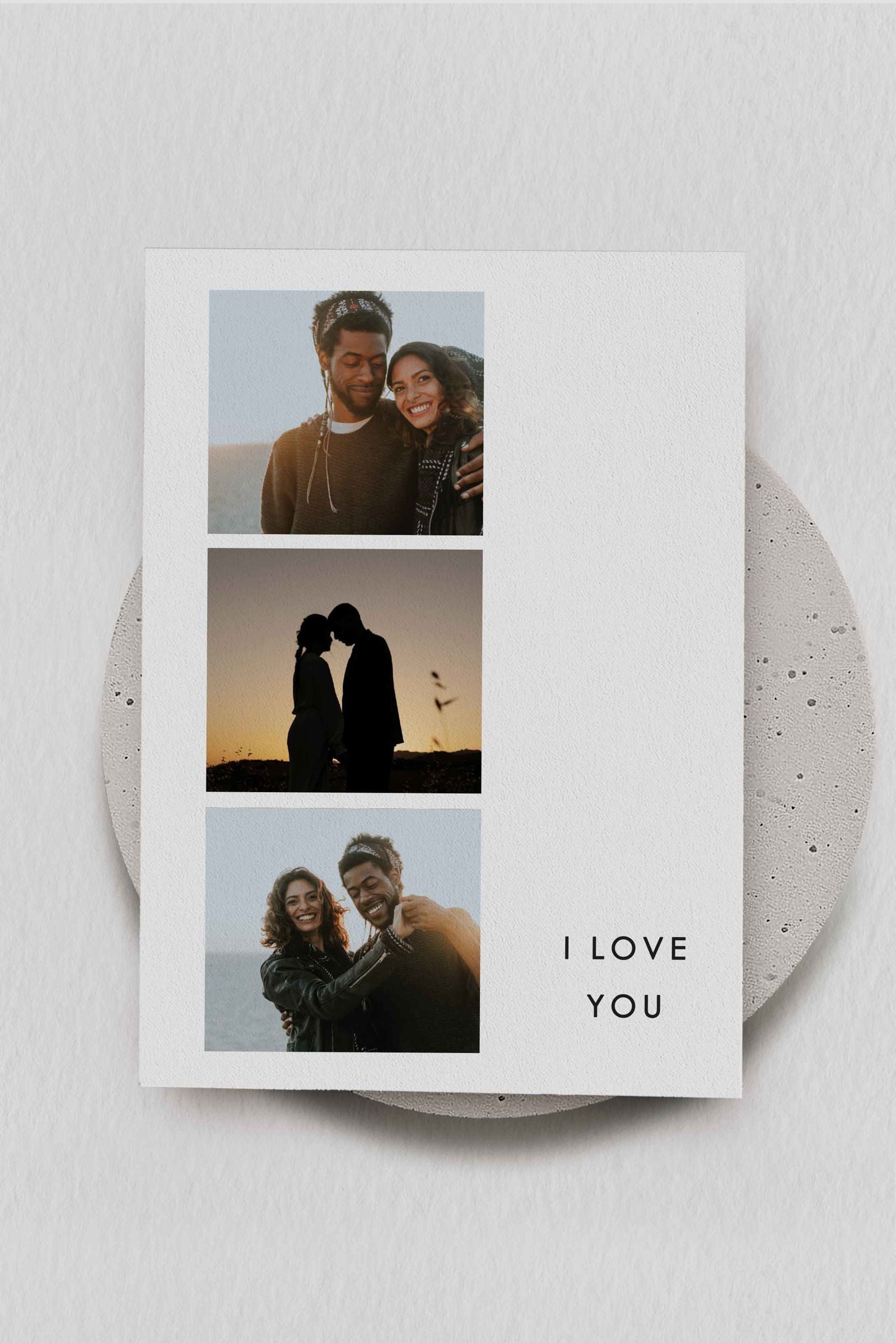 Photo Booth Valentine's Card - Ivy and Gold Wedding Stationery