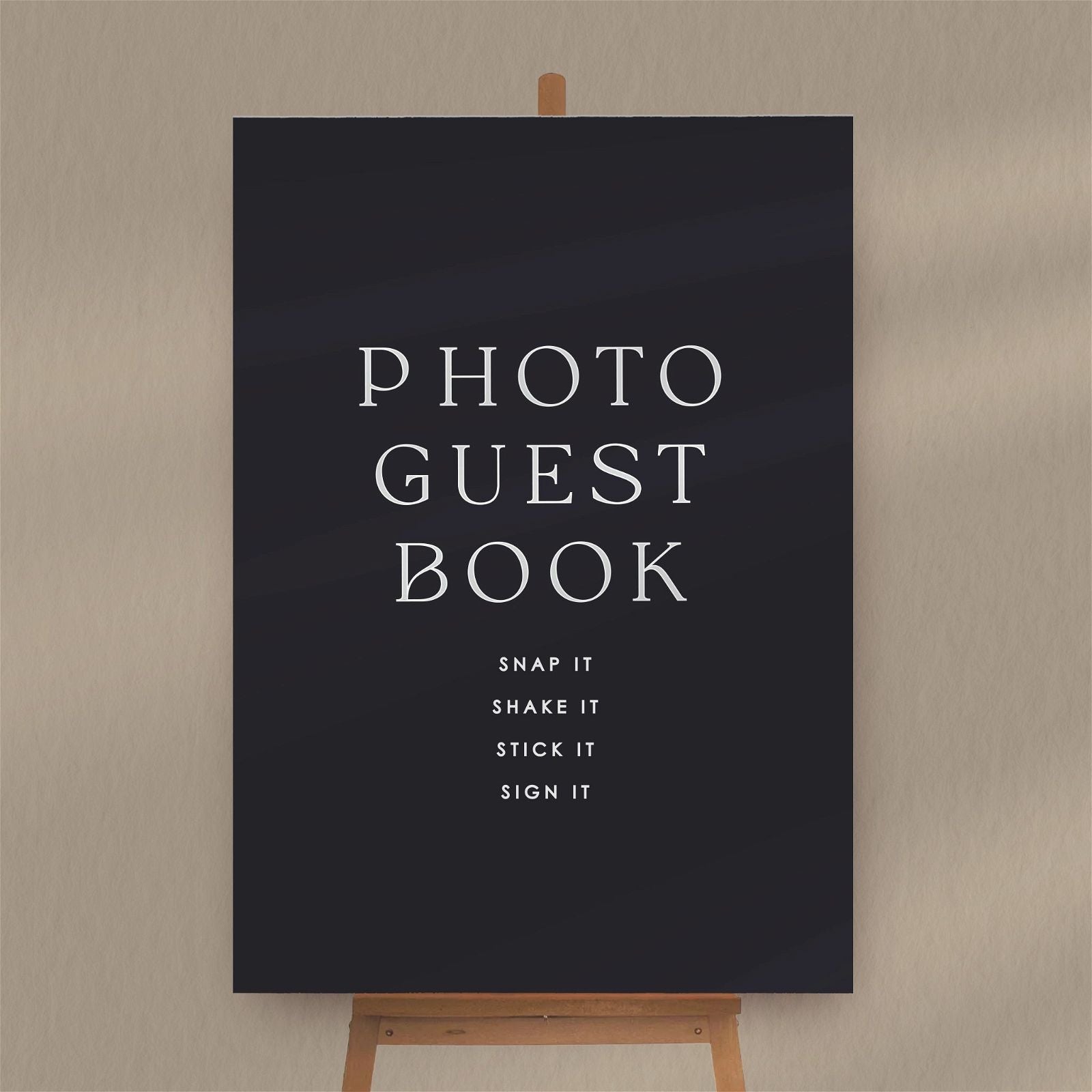 Photo Guestbook Sign - Ivy and Gold Wedding Stationery