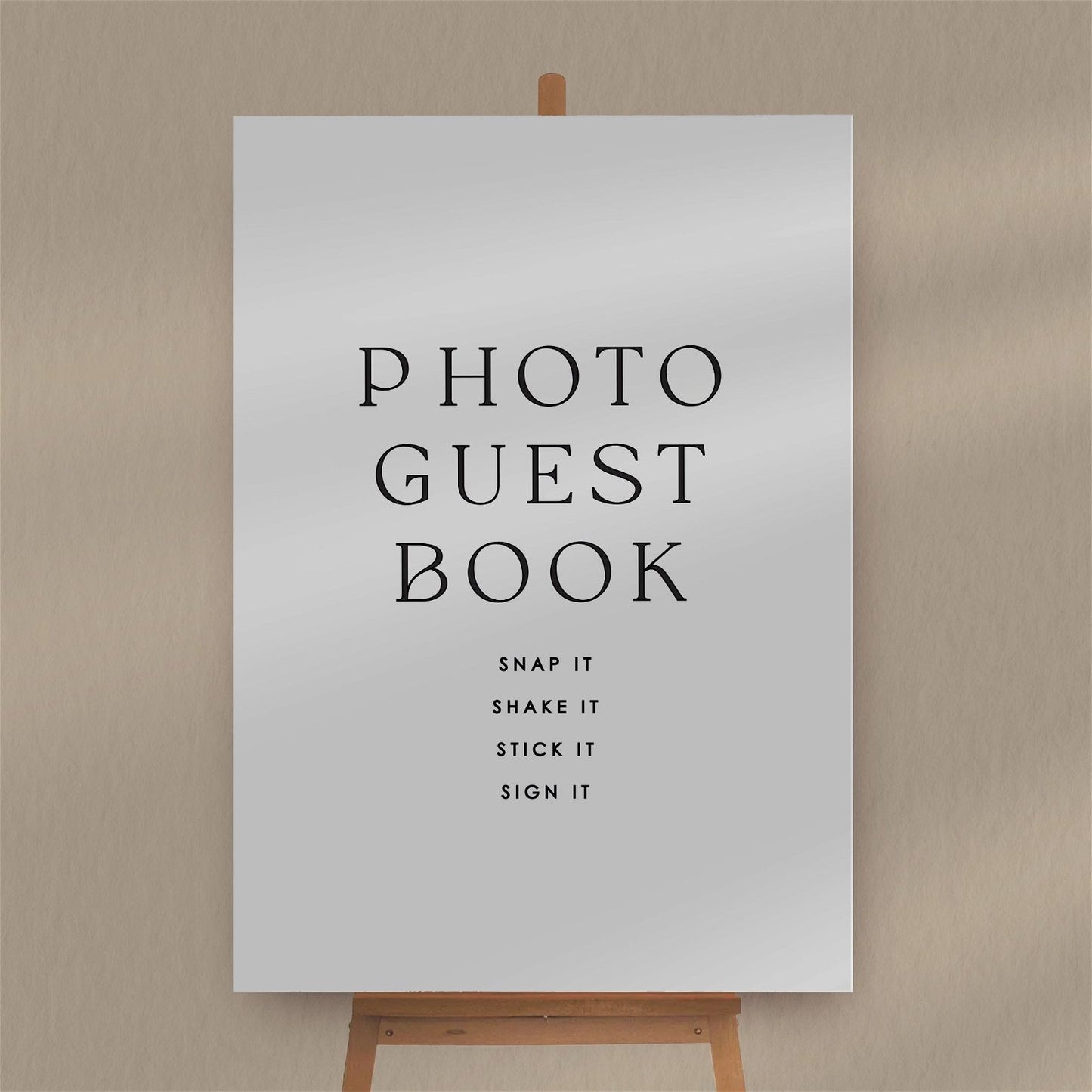 Photo Guestbook Sign - Ivy and Gold Wedding Stationery