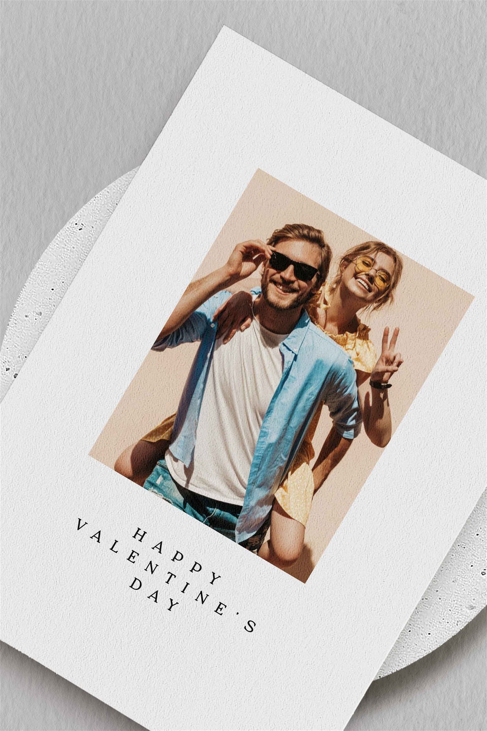 Photo Valentine's Card - Ivy and Gold Wedding Stationery