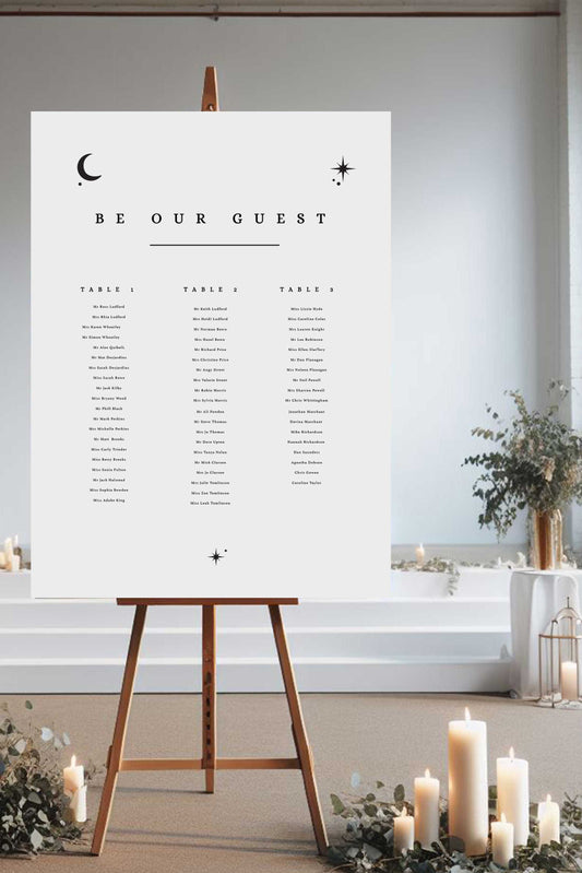 Polly | Timeless Seating Plan - Ivy and Gold Wedding Stationery