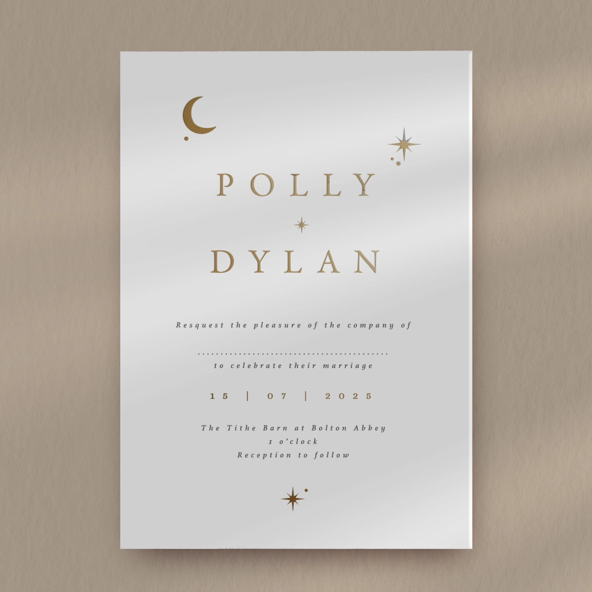 Day Invitation Sample  Ivy and Gold Wedding Stationery Polly  