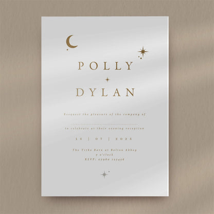 Polly Evening Invitation - Ivy and Gold Wedding Stationery