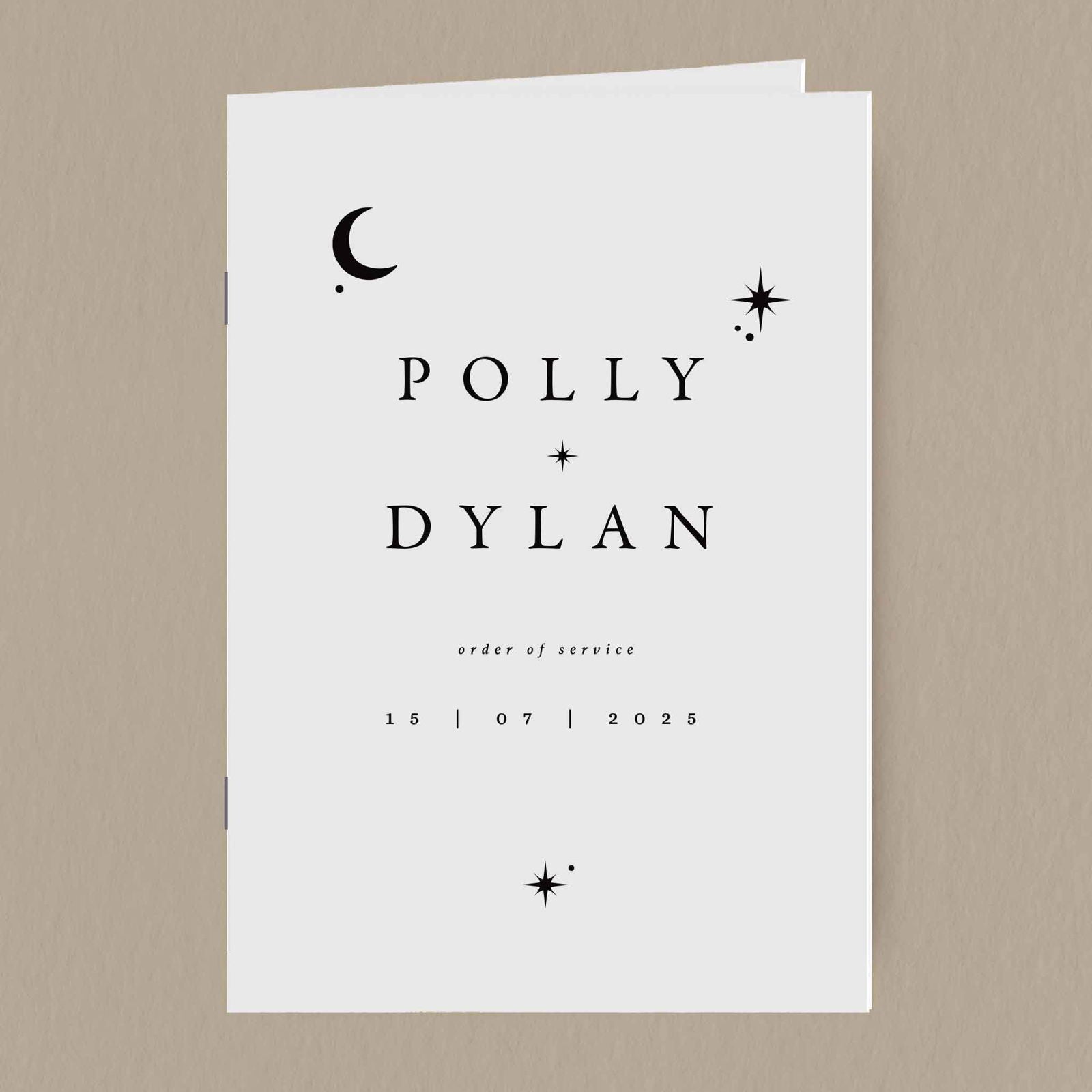 Polly Order Of Service - Ivy and Gold Wedding Stationery