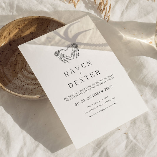 Raven 'Til Death Do Us Part Wedding Invitations