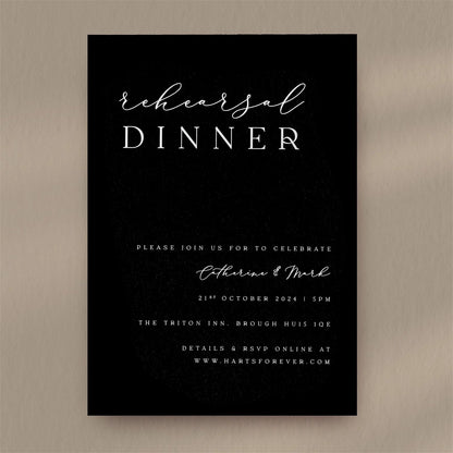 Rehearsal Dinner Invitation - Ivy and Gold Wedding Stationery