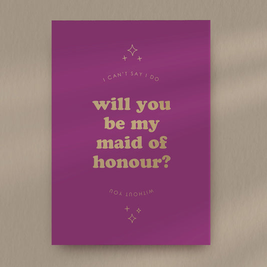 Retro Bridesmaid Proposal Card