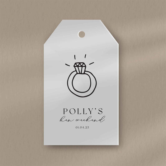 Ring Favour Tags - Ivy and Gold Wedding Stationery