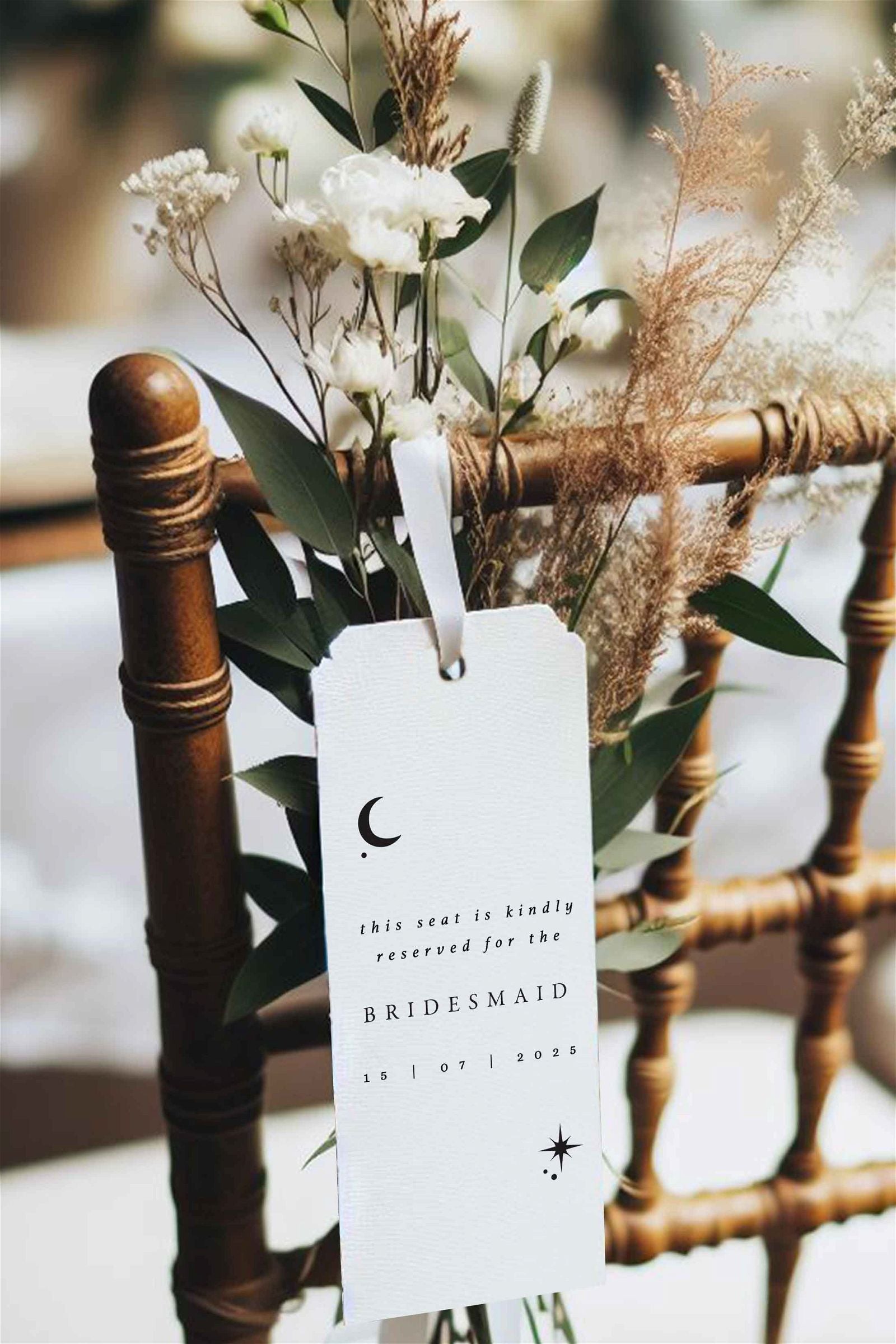 Reserved Seat / Room Sign - Ivy and Gold Wedding Stationery