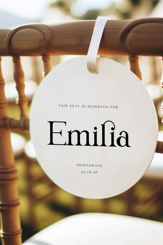 Reserved Seat / Room Sign - Ivy and Gold Wedding Stationery