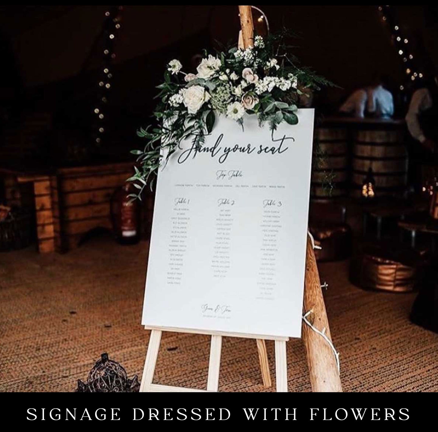 Laura | Tarot Seating Plan - Ivy and Gold Wedding Stationery