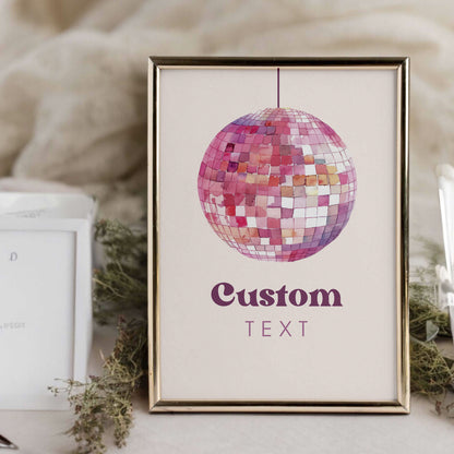 Disco Baby Shower Invitation & Digital Template Bundle