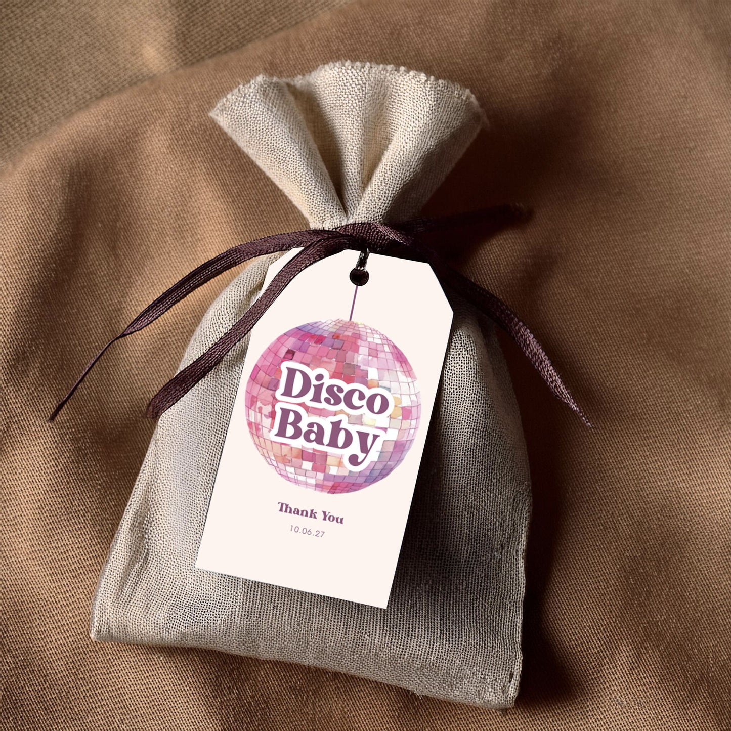 Disco Baby Shower Invitation & Digital Template Bundle