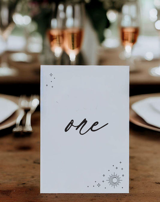 Sienna Boho Table Number - Ivy and Gold Wedding Stationery