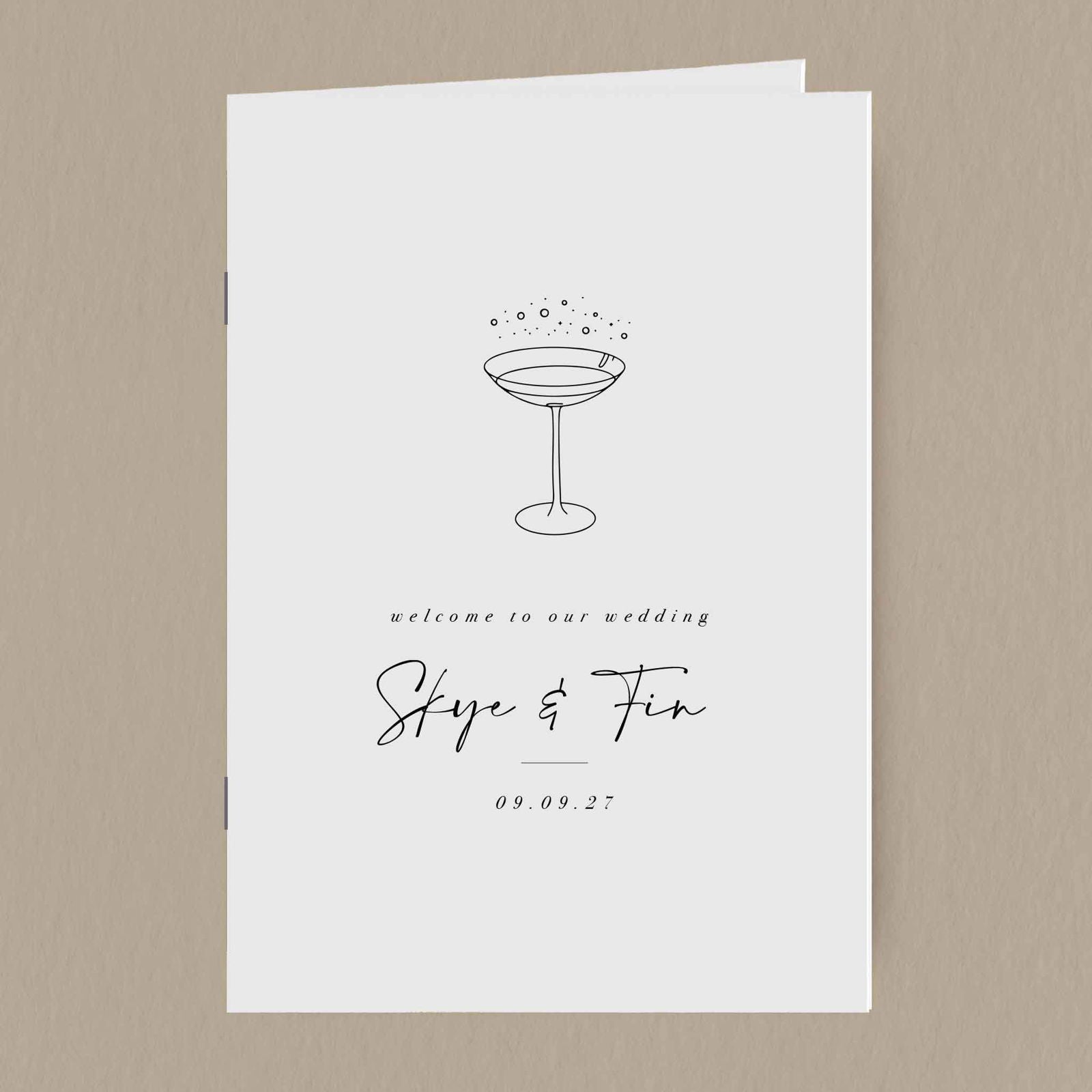 Skye Order Of Service - Ivy and Gold Wedding Stationery