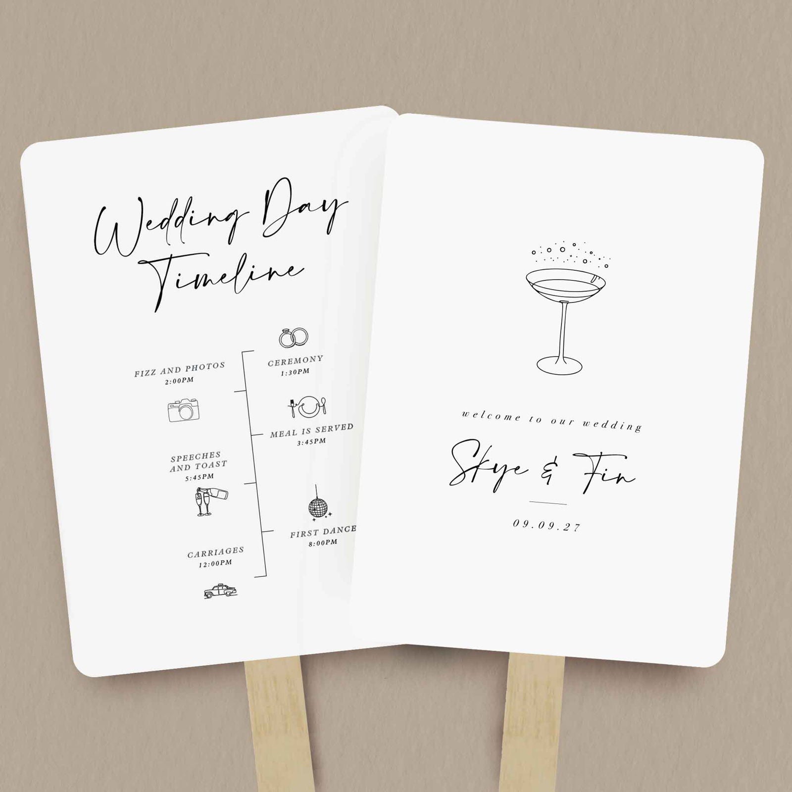 Skye Order Of Service - Ivy and Gold Wedding Stationery