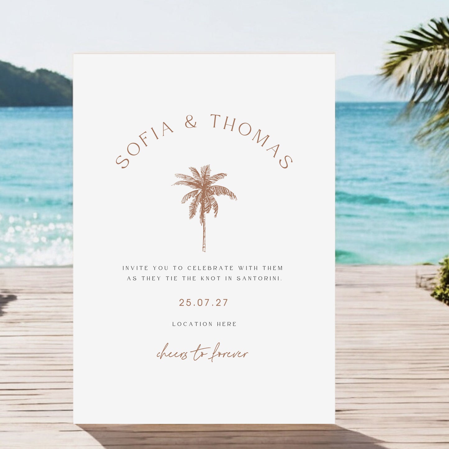 Sofia Beach Wedding Invitation