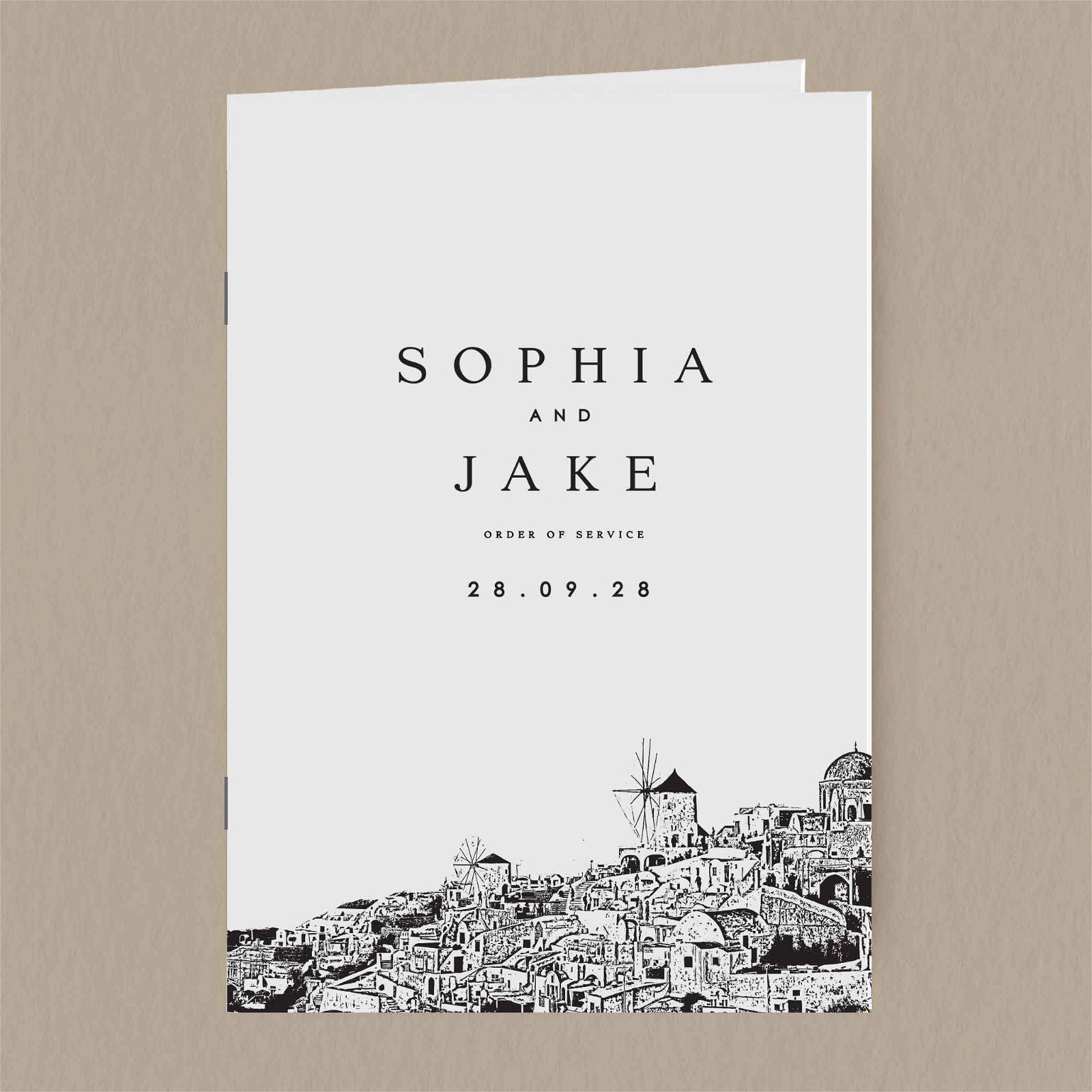 Sophia Order Of Service - Ivy and Gold Wedding Stationery