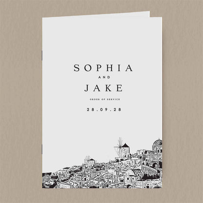 Sophia Order Of Service - Ivy and Gold Wedding Stationery