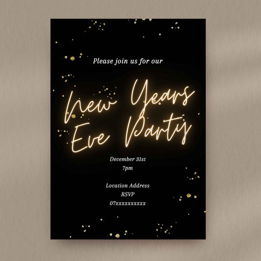 Sparkle New Years Eve Party Invite