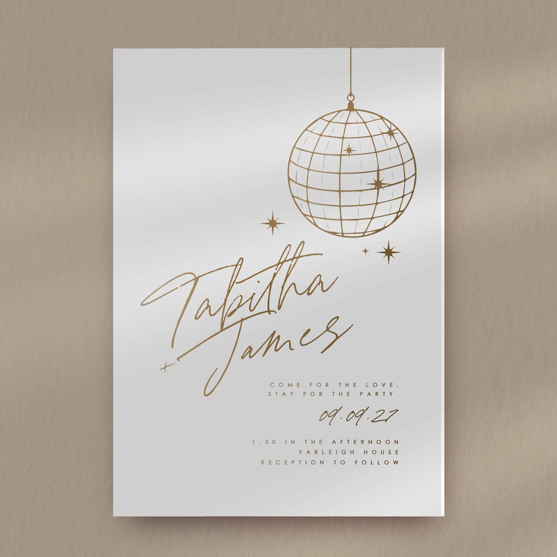 Day Invitation Sample  Ivy and Gold Wedding Stationery Tabitha  