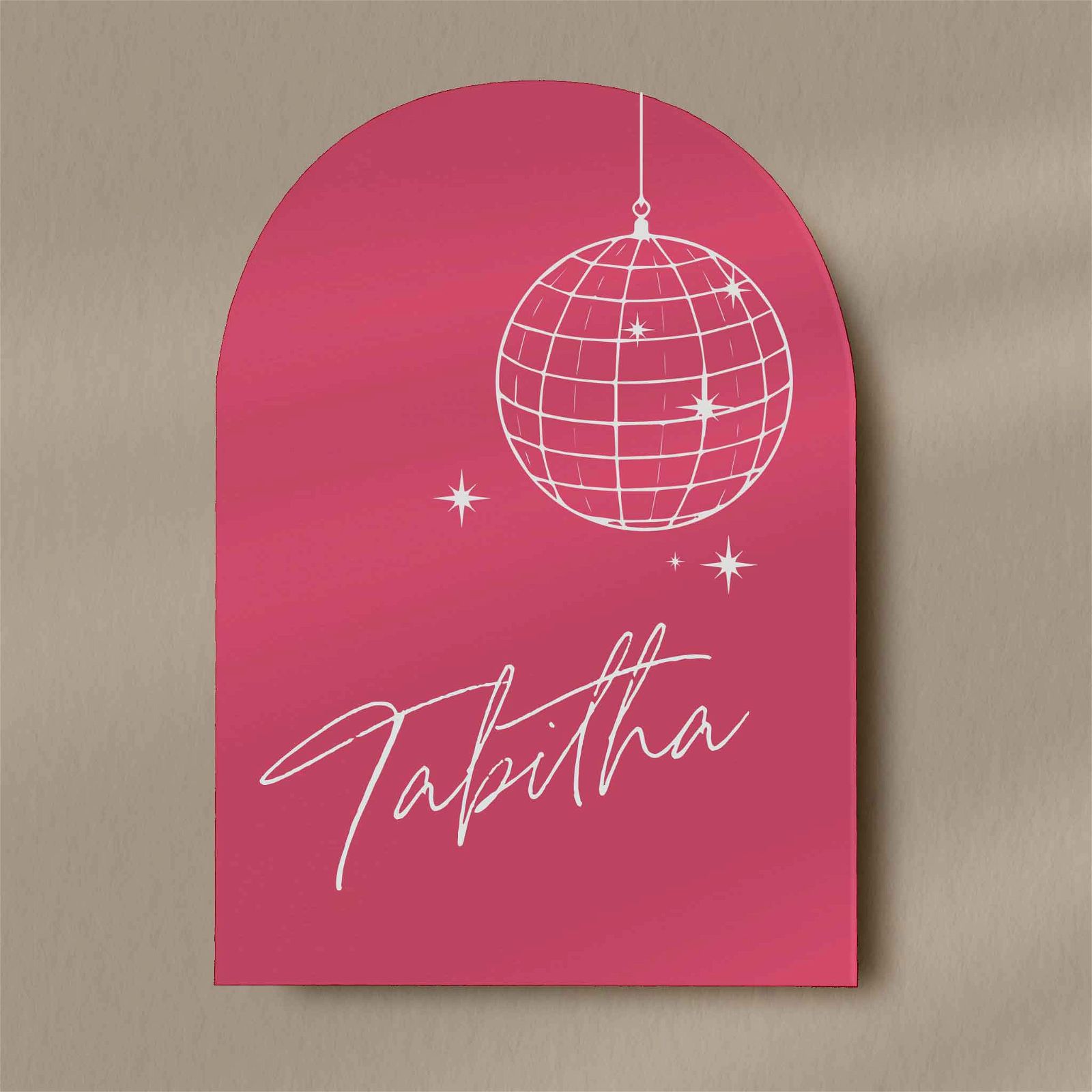 Tabitha | Disco Place Cards - Ivy and Gold Wedding Stationery