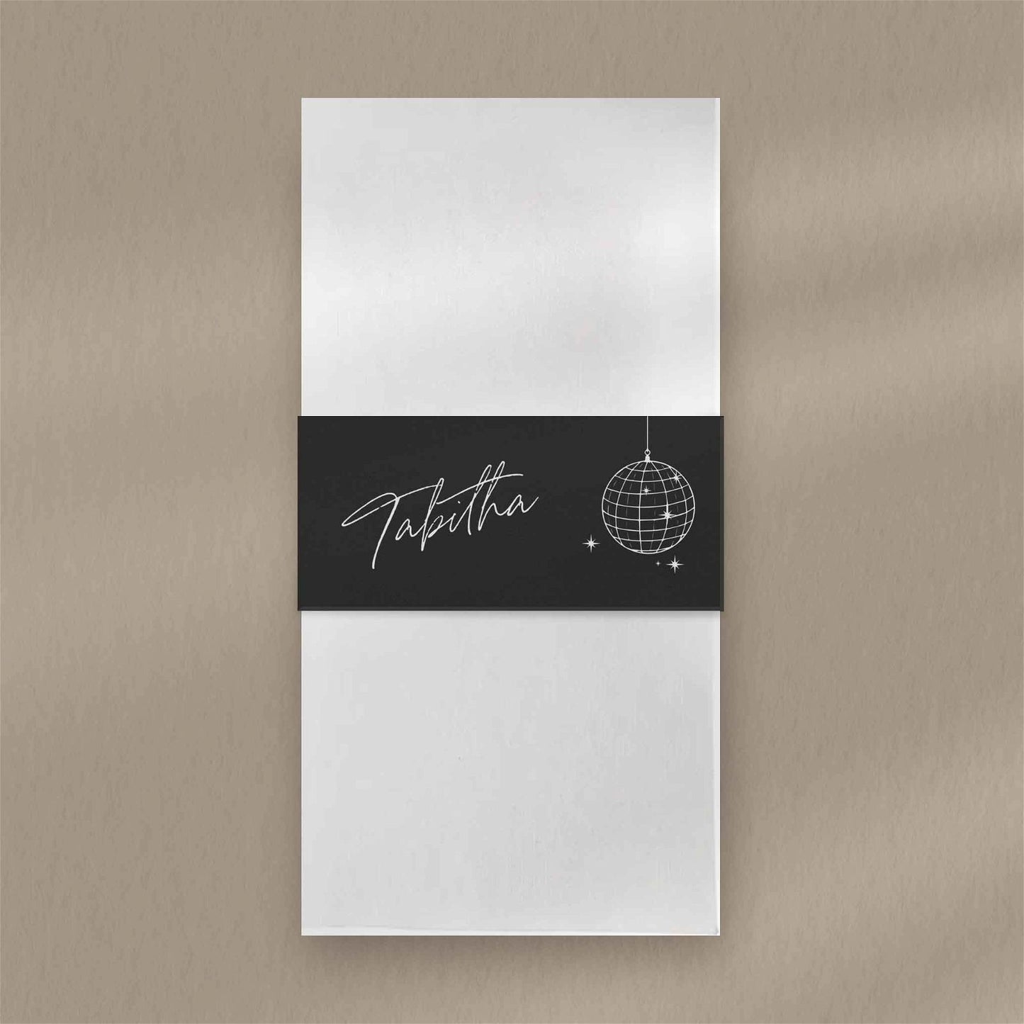 Tabitha | Disco Place Cards - Ivy and Gold Wedding Stationery