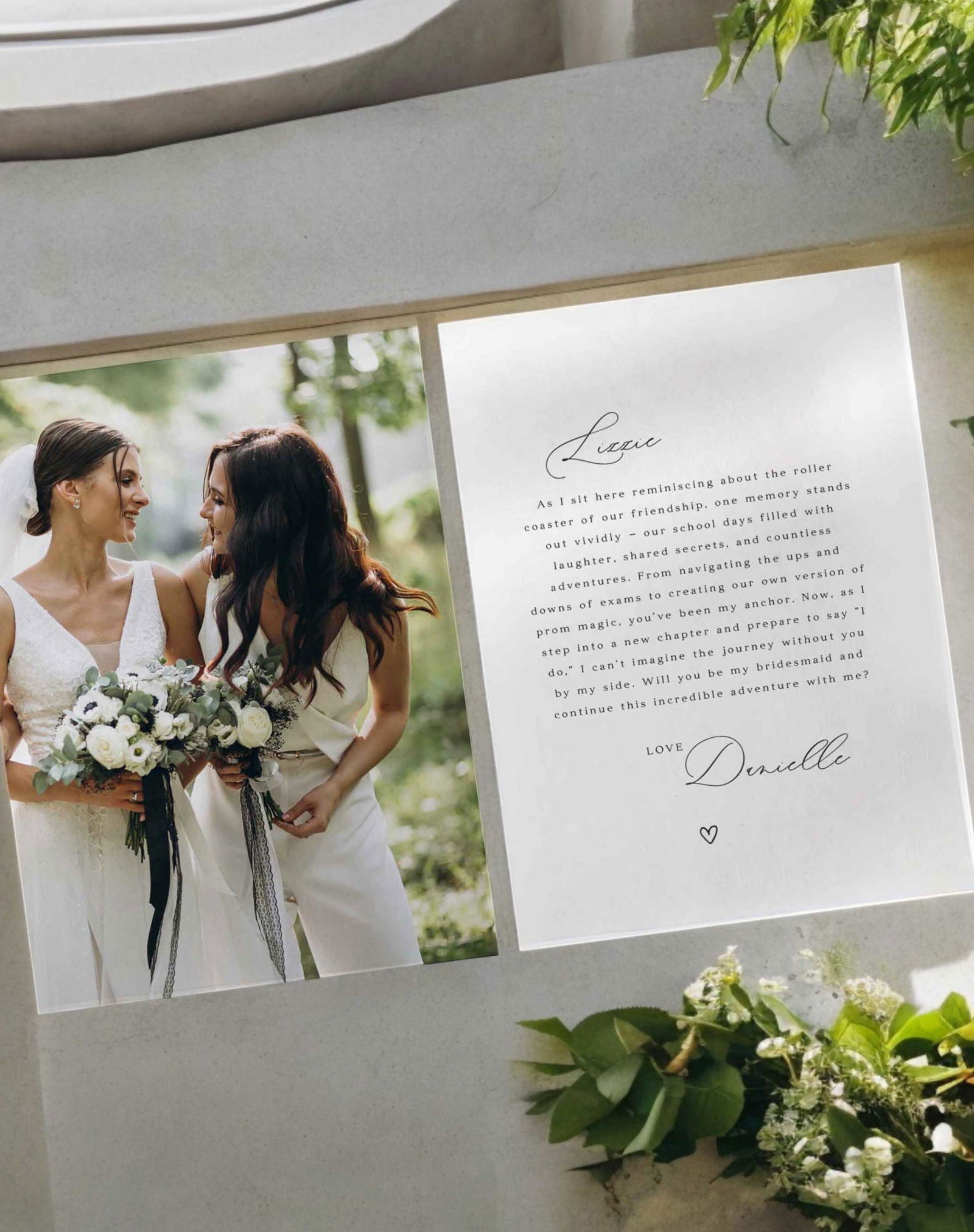 Thank You For Being My Bridesmaid Card - Ivy and Gold Wedding Stationery