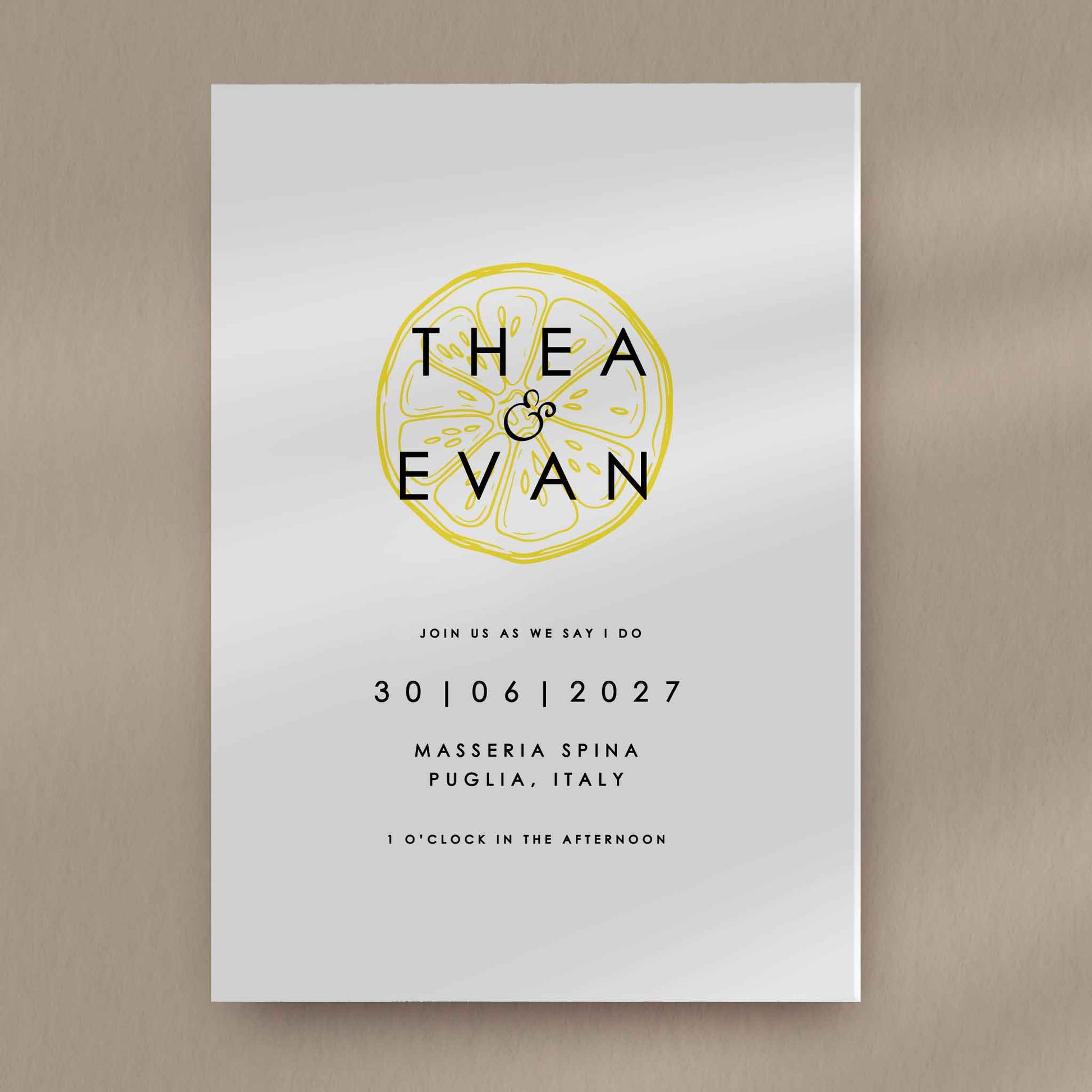 Day Invitation Sample  Ivy and Gold Wedding Stationery Thea  