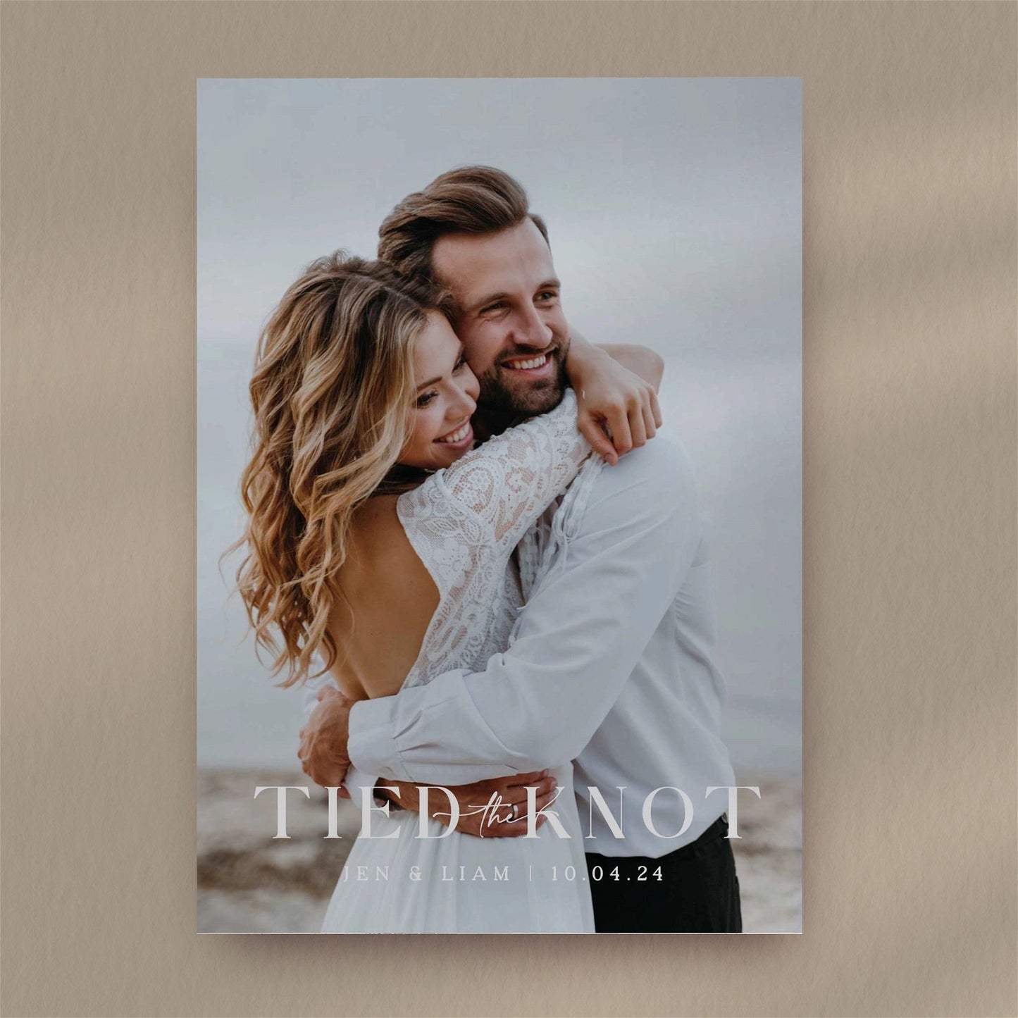 Tied The Knot Modern Reception Invitation - Ivy and Gold Wedding Stationery