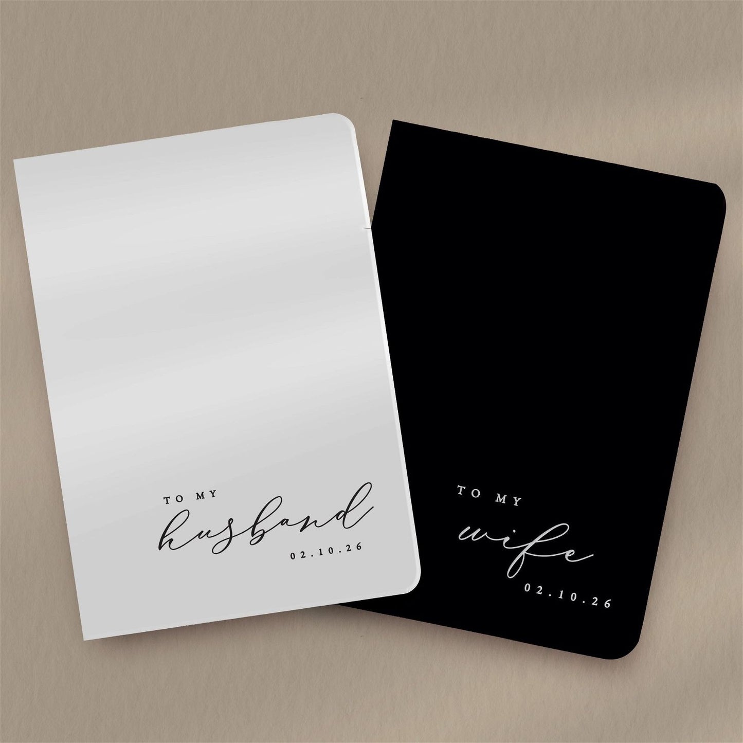 To My Husband & Wife Vow Books - Ivy and Gold Wedding Stationery