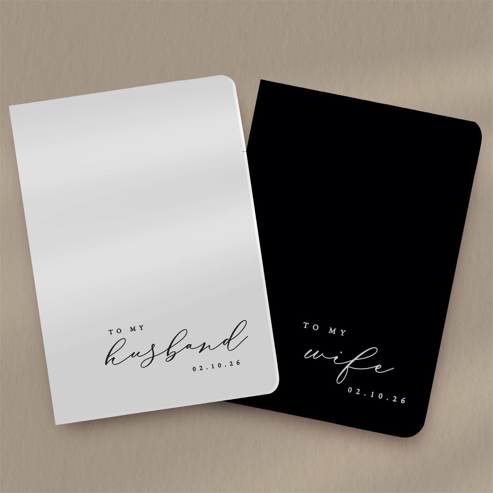 To My Husband & Wife Vow Books - Ivy and Gold Wedding Stationery