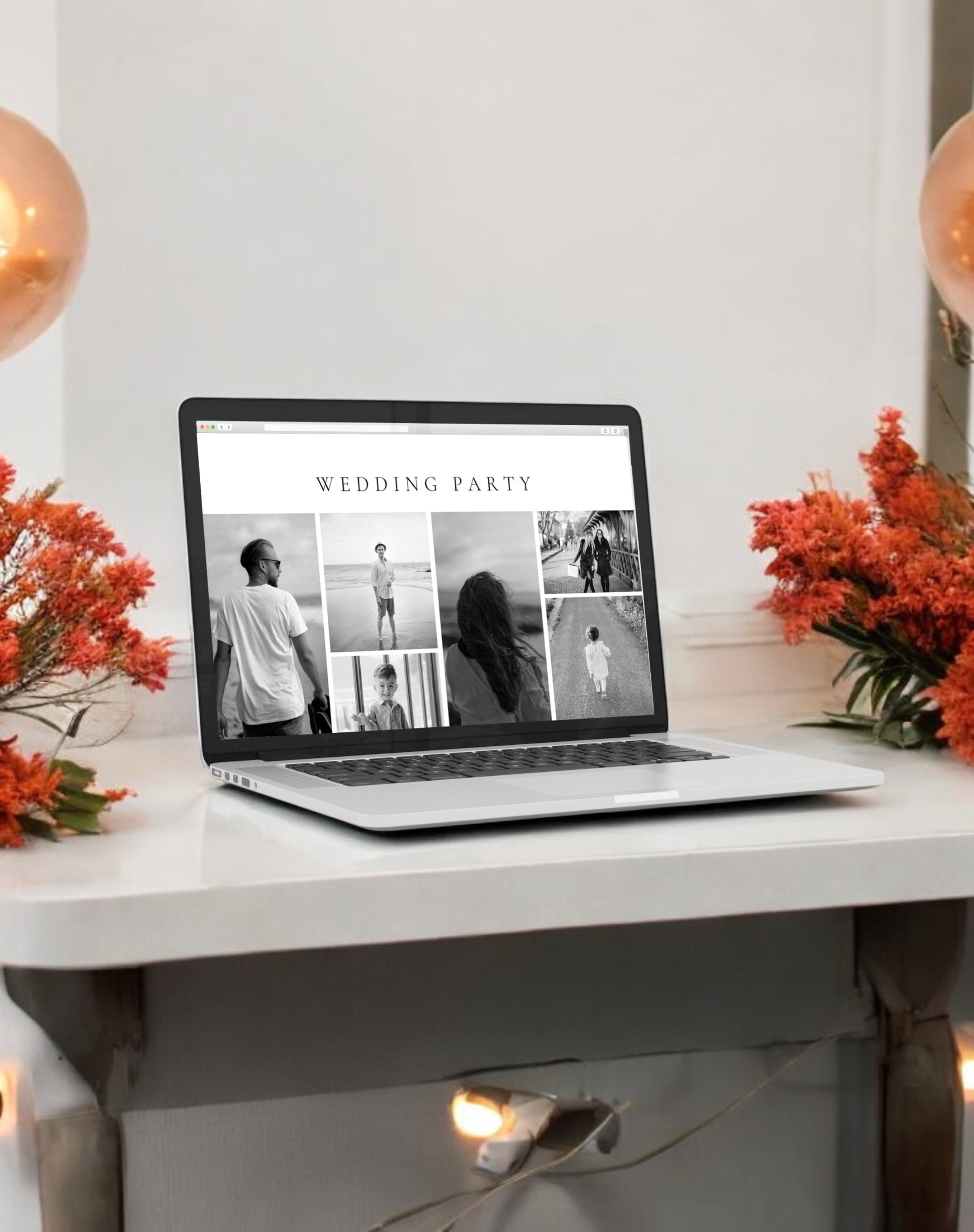 Victoria Wedding Website Template - Ivy and Gold Wedding Stationery