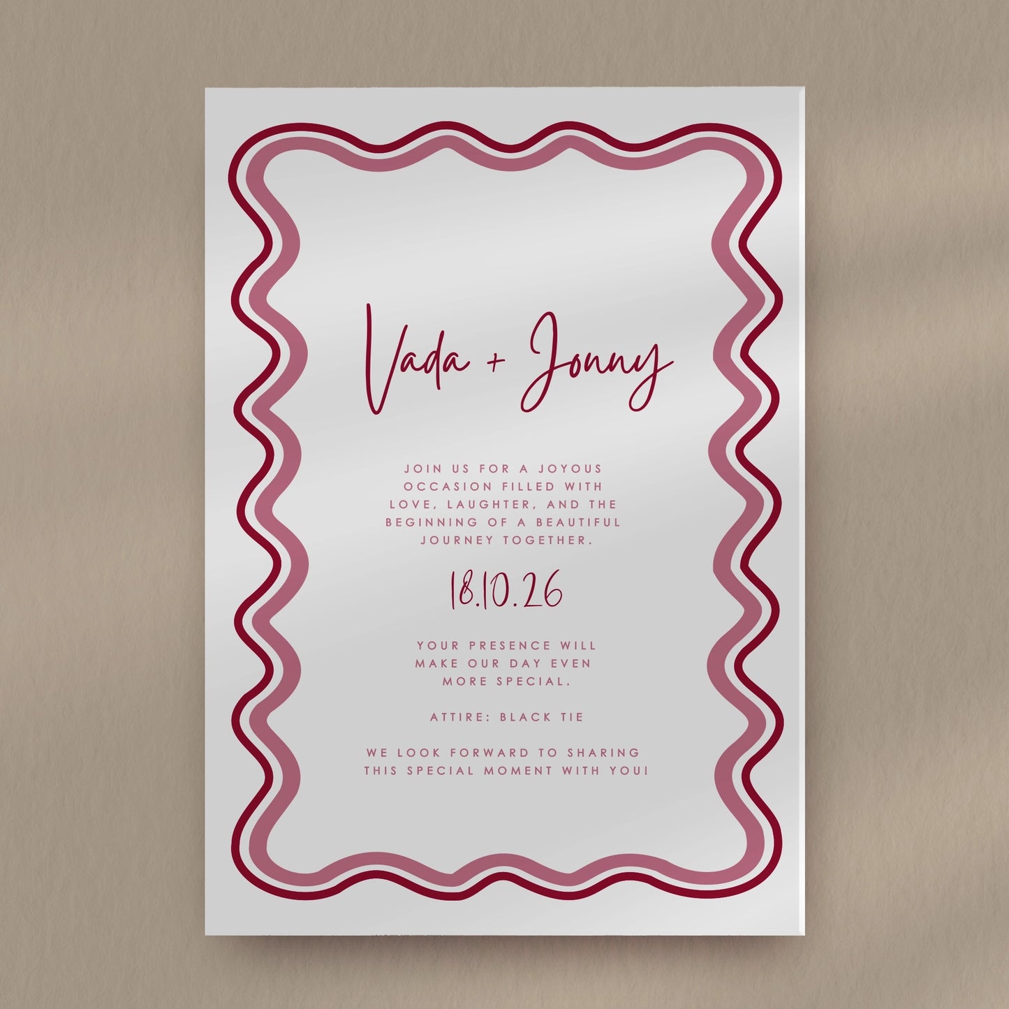 Day Invitation Sample  Ivy and Gold Wedding Stationery Vada  