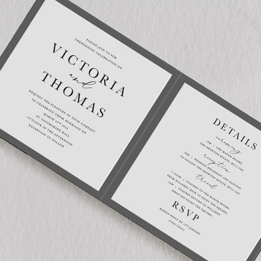 Victoria Folded Invitation