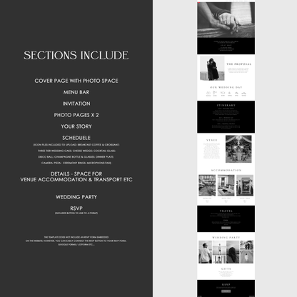 Victoria Wedding Website Template - Ivy and Gold Wedding Stationery