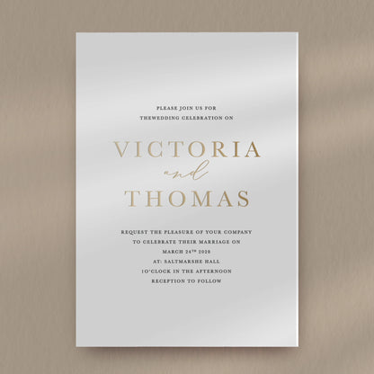 Day Invitation Sample  Ivy and Gold Wedding Stationery Victoria  