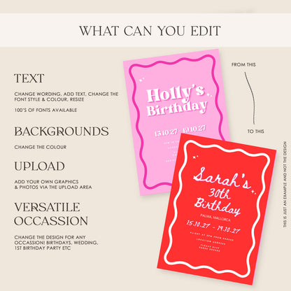 Carousel Baby Shower Invitation & Digital Template Bundle