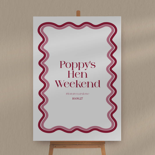 Wavy Hen Party Sign