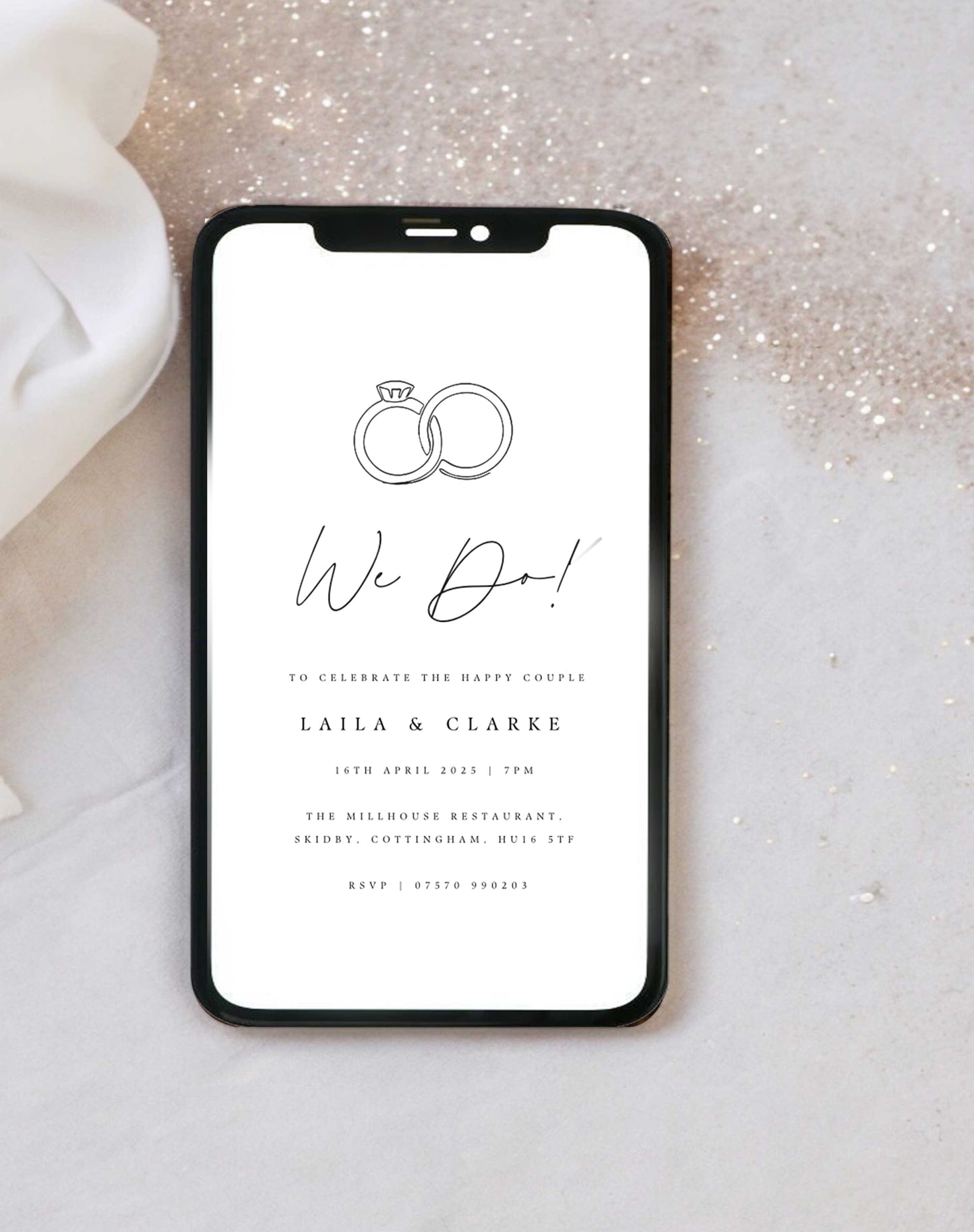 Ring Engagement Invitation - Ivy and Gold Wedding Stationery