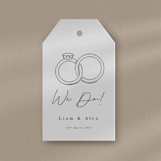 We Do Favour Tag - Ivy and Gold Wedding Stationery