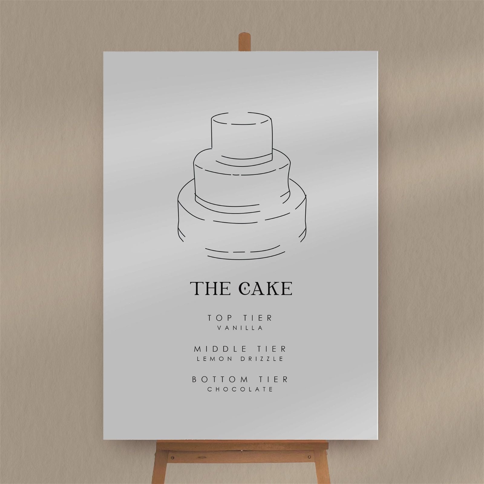 Wedding Cake Sign - Ivy and Gold Wedding Stationery