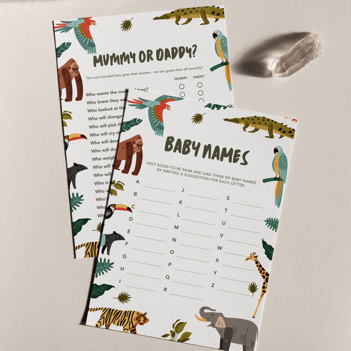 Wild One Baby Shower Invitation & Digital Template Bundle