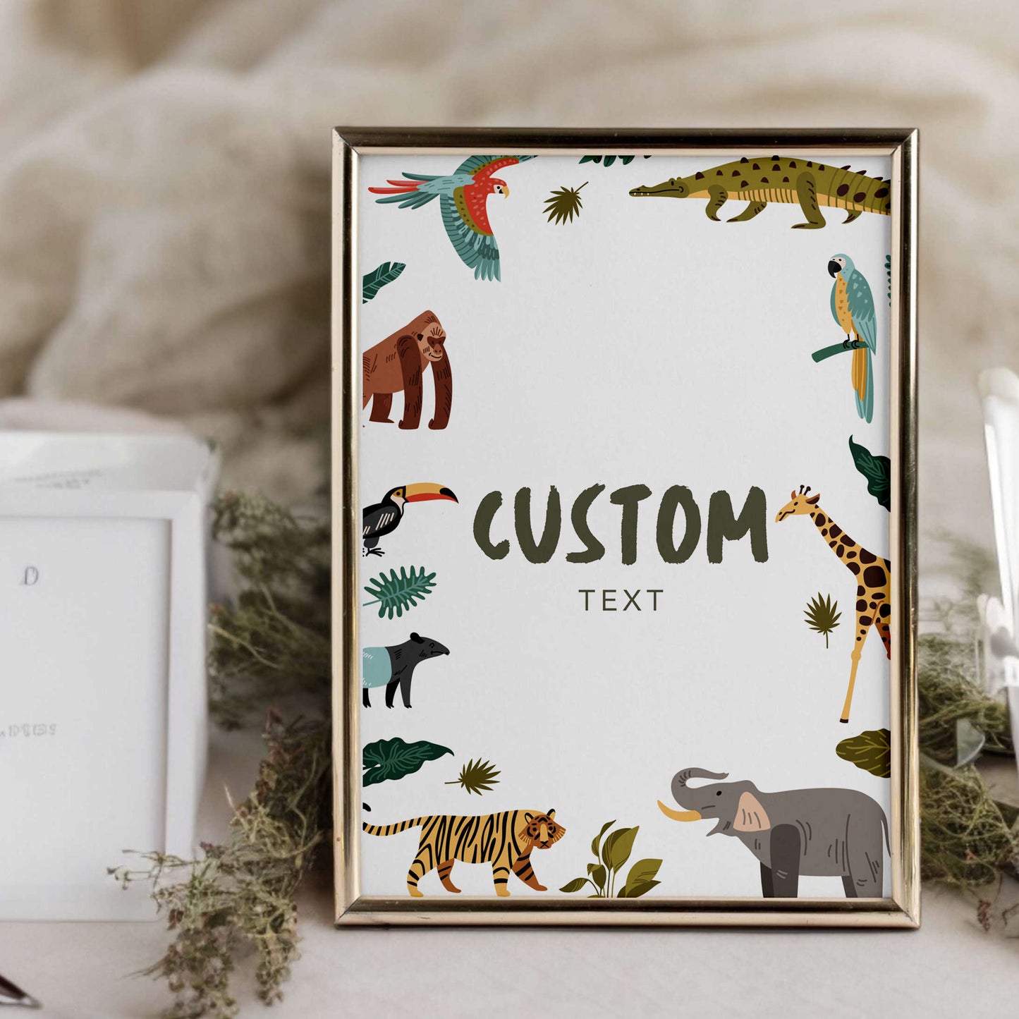 Wild One Baby Shower Invitation & Digital Template Bundle