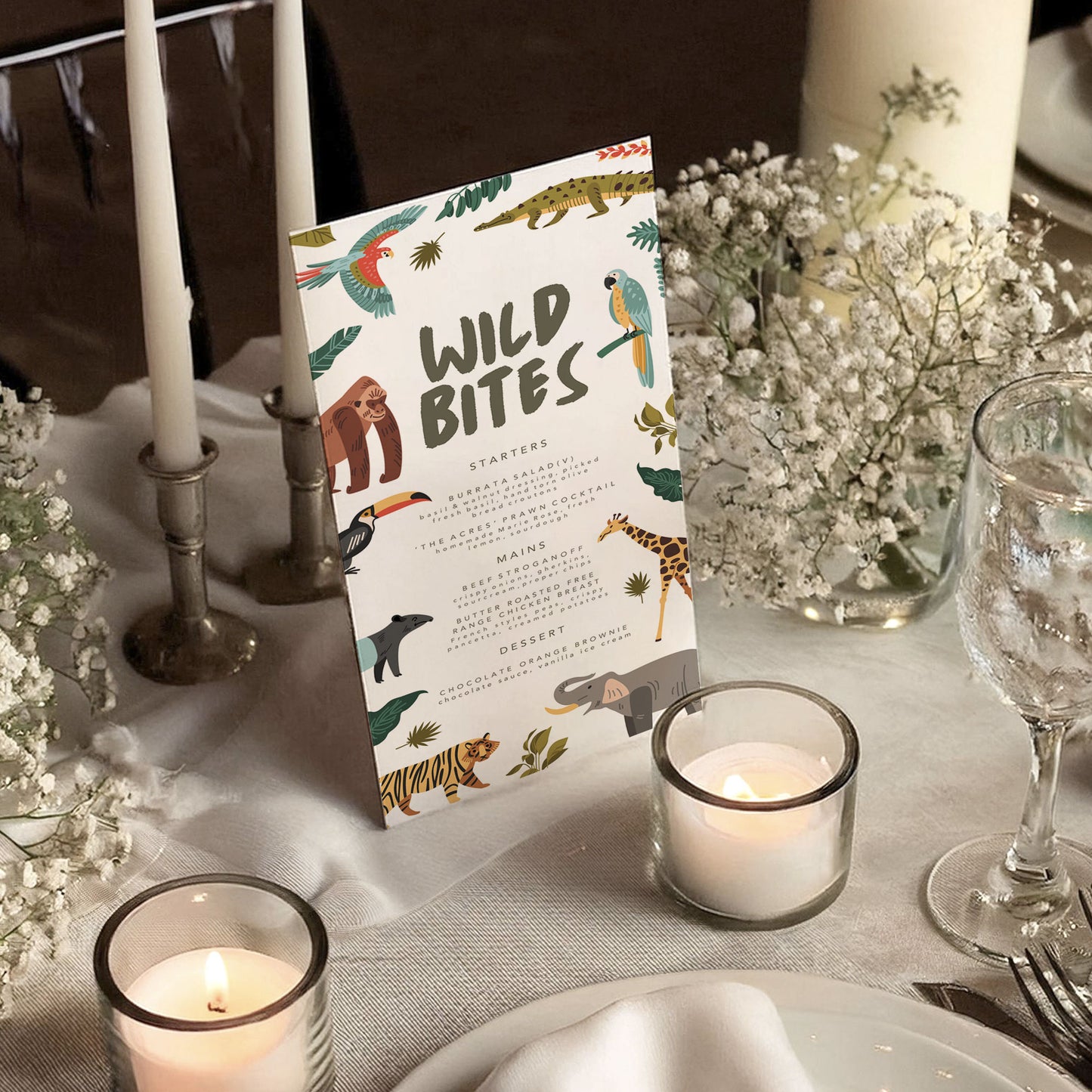 Wild One Baby Shower Invitation & Digital Template Bundle