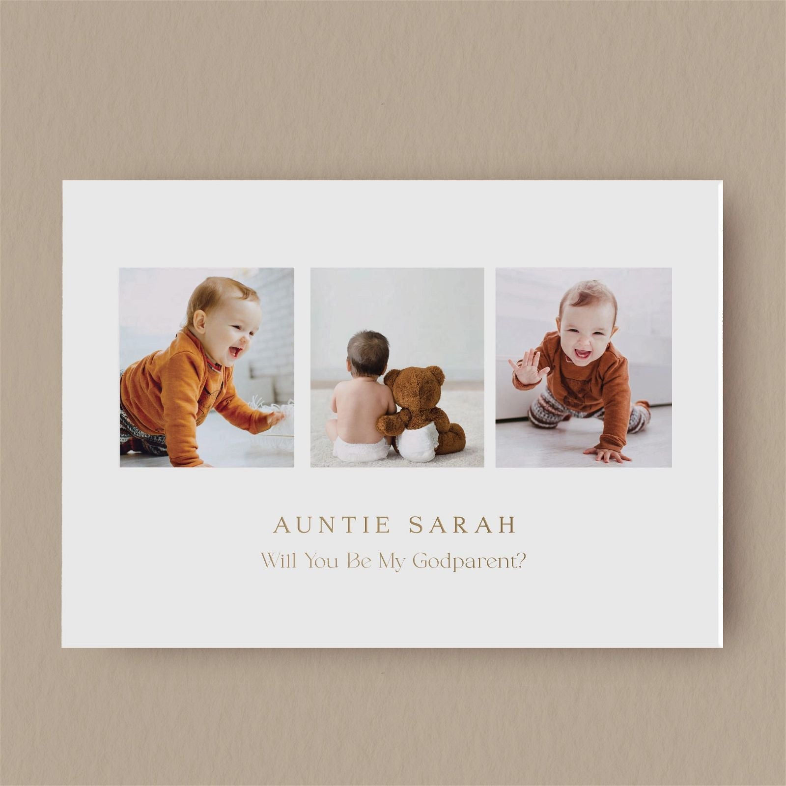 Will You Be My Godparent Proposal Card - Ivy and Gold Wedding Stationery