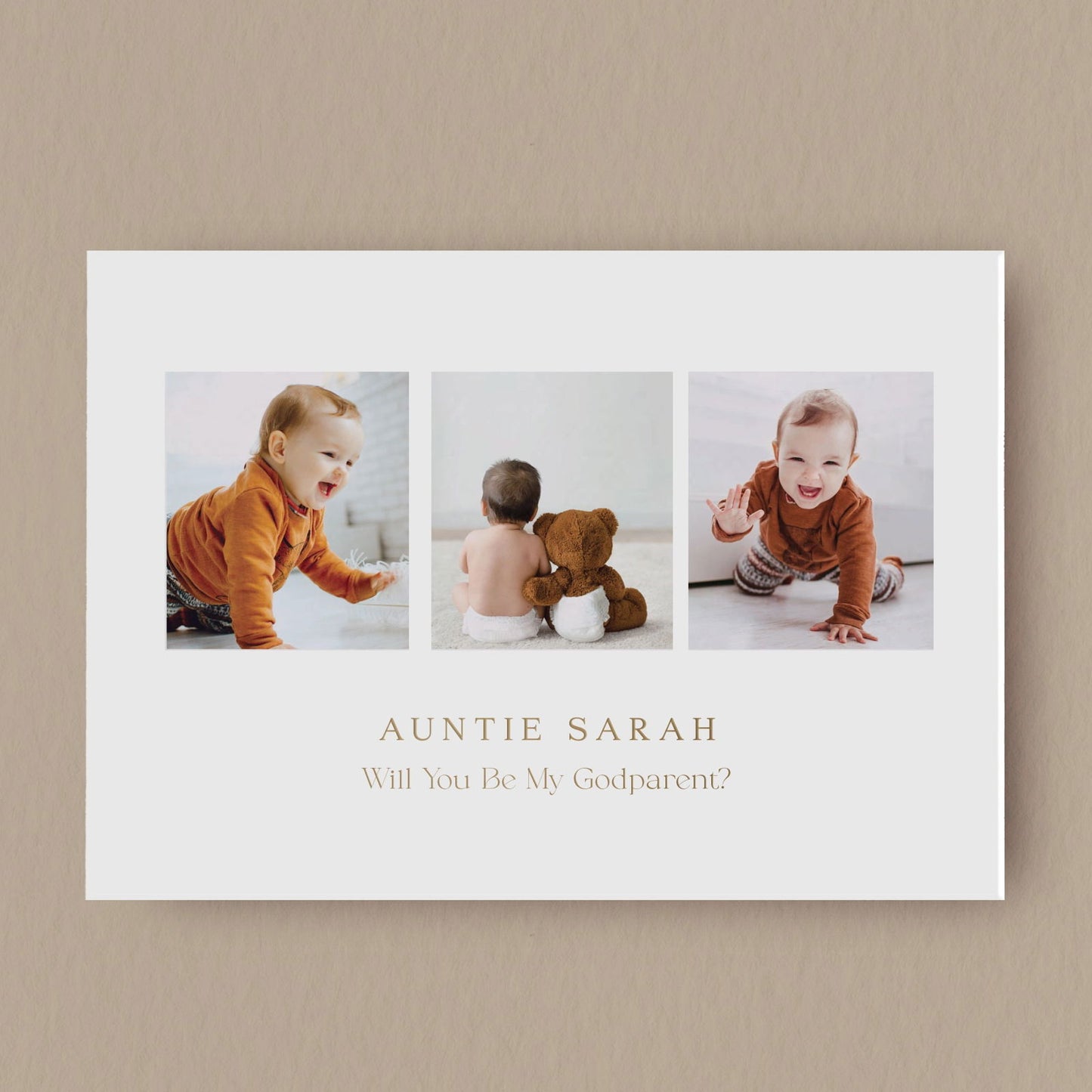Will You Be My Godparent Proposal Card - Ivy and Gold Wedding Stationery