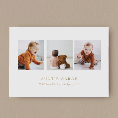 Will You Be My Godparent Proposal Card - Ivy and Gold Wedding Stationery